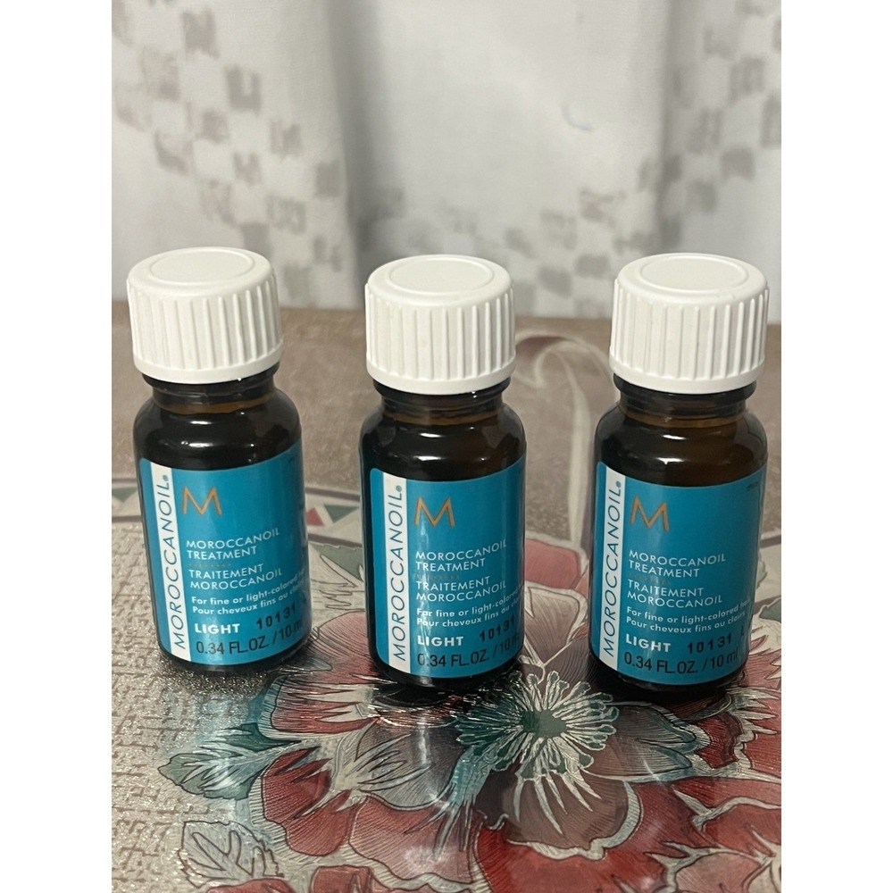 3 pk MOROCCANOIL TREATMENT light 0.34 FL OZ FOR ALL Hair New